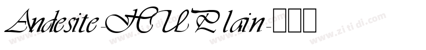 Andesite-HU Plain字体转换
